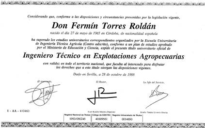 Título Ing. Técnico en Explotaciones Agropecuarias
